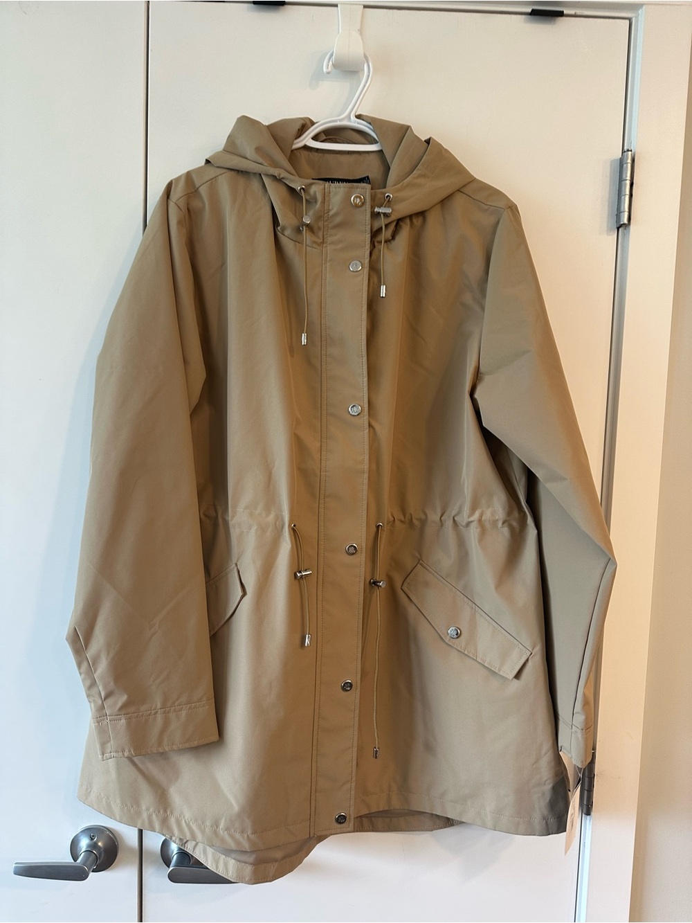 RALPH LAUREN Lightweight Tan Hooded Rain Jacket